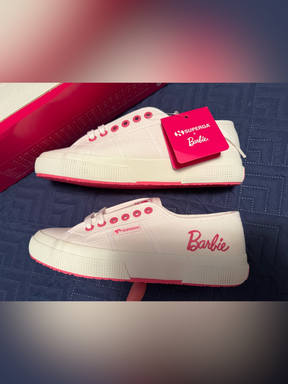 Superga X Barbie 2750 “Barbie Terry Cloth Patch” Sneakers - Sz 39 (W8)